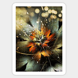 Fractal Cosmic Lilies Sticker